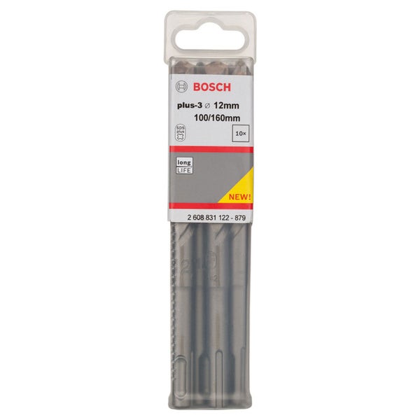 Bosch Hammerbohrer  plus-3 12x100x160mm 10 Stk. - 2608831122