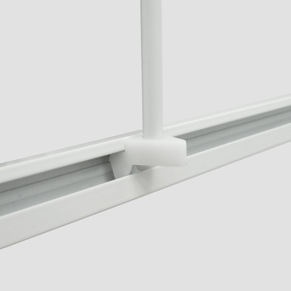 Duschvorhangschiene Weiss L - Form  (90 x 170 cm)