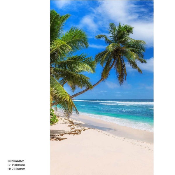 Fototapete mit Strandmotiv, Palmen und Meerblick