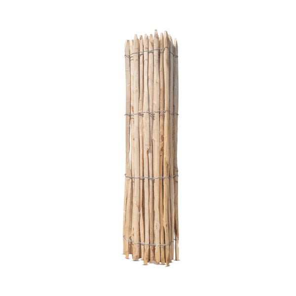 Französischer Premium Staketenzaun Kastanie - Länge 5 Meter, Höhe 175 cm, Lattenabstand 4-5 cm