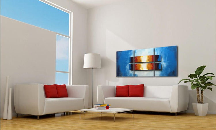 Das Wandbild -Summer Day- 180x70x2 cm handgemaltes Unikat