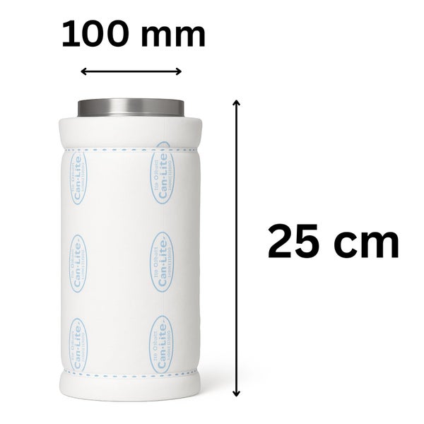 Can-Lite Filter, 100 Millimeter Durchmesser, 25 Zentimeter Höhe