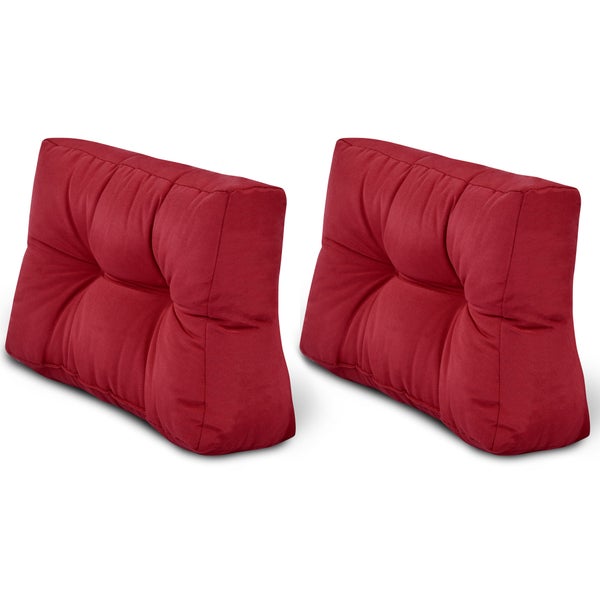 Zwei rote Lesekissen