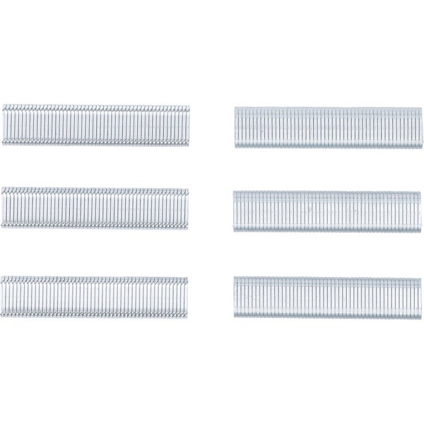 Sechs Streifen Heftklammern