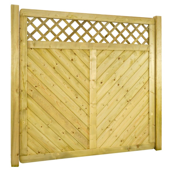 Holzzaunfeld mit Rautenmuster