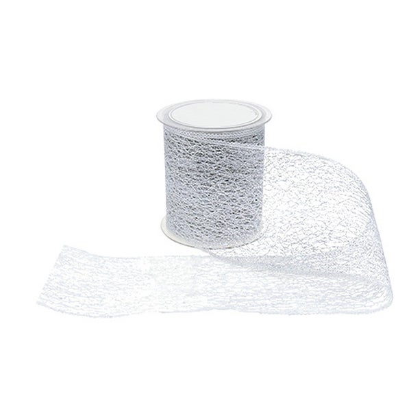 Spule mit Dekoband aus Textil