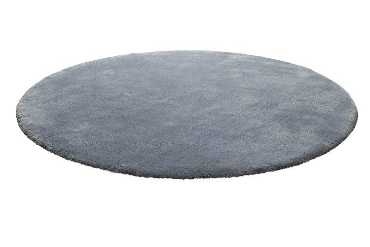 Teppich Rund Grau Blau Hochflor Pisa Homie Living 200 cm rund