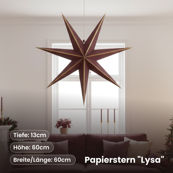 Dekorativer Papierstern Lysa, Durchmesser 60 cm