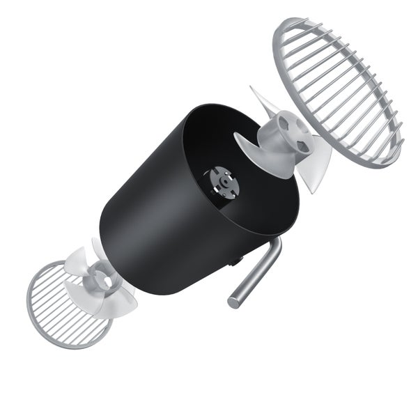 CSL - USB Ventilator mini - Tischventilator klein - Schreibtischventilator sehr leise - Desk Fan - 2 Geschwindigkeiten - per Touch regelbar