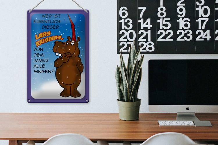 Blechschild Spruch 20x30cm wer ist dieser Lars Krismes