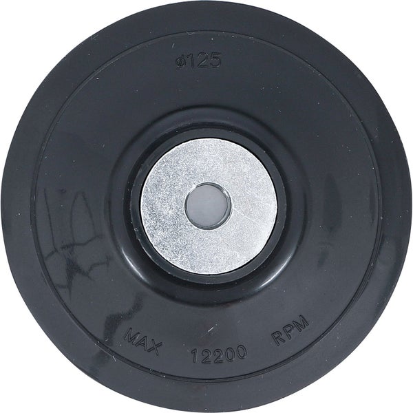 Schleifteller Durchmesser 125 mm, maximal 12200 Umdrehungen pro Minute