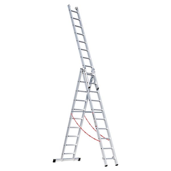 Mehrzweckleiter aus Aluminium in A-Form mit ausziehbarer Funktion