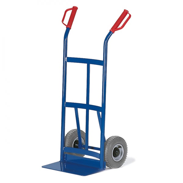 Rollcart Sackkarre -952- mit Rückwand aus Flachstahl 1050mm hoch Schaufelbreite 400mm Luftbereifung