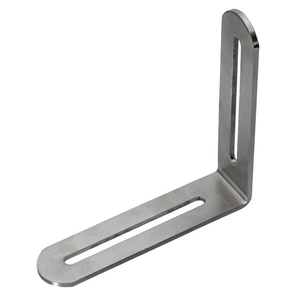 Winkelverbinder aus Metall mit Langloch für flexible Montagearbeiten