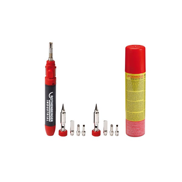 ROTHENBERGER Industrial Gaslötkolben Micropen Set 1300 inkl. 8 Lötspitzen & 1x Nachfüllgas - 1500005205