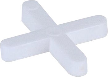 Fliesenkreuz aus Kunststoff fuer ein gleichmaessiges Fugenbild bei der Fliesenverlegung