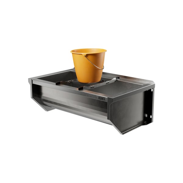 Eimer in Metallhalterung