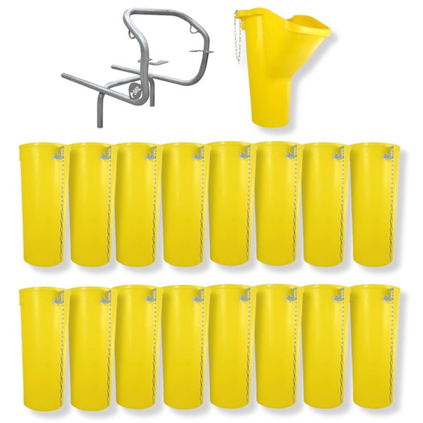 Schuttrohr mit Halterung und Trichter