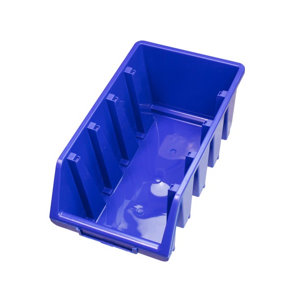 PROREGAL Sichtlagerbox 4 | HxBxT 15,5x20,4x34cm | Polypropylen | Blau