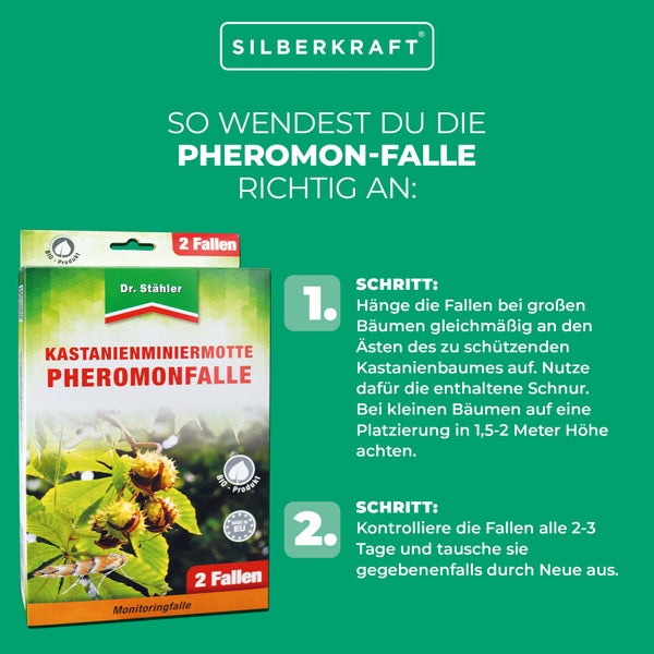 Effektive Pheromon-Falle gegen Kastanienminiermotten – Früherkennung & Befallsreduktion ohne Chemie – Wiederverwendbar & bienenfreundlich – Ideal für Rosskastanien & Zierkastanien