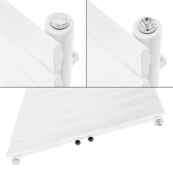 LuxeBath Badheizkörper Steam 500x1800 mm, Weiß, Mittelanschluss 50 mm, Einlagig, Flach, Vertikal, Design Heizkörper Handtuchwärmer Handtuchtrockner Handtuchheizkörper Paneelheizkörper Heizung