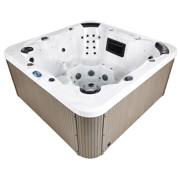 Outdoor Whirlwanne mit LED VILLARRICA Weiß