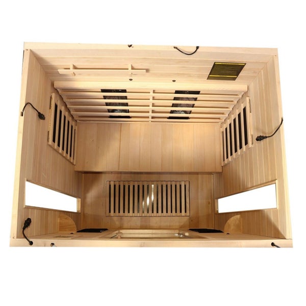 Dewello® Infrarotkabine Infrarotsauna PIERSON 135cm x 105cm inkl. 5 Vollspektrumstrahler, 3 Karbonstrahler, 2 Personen