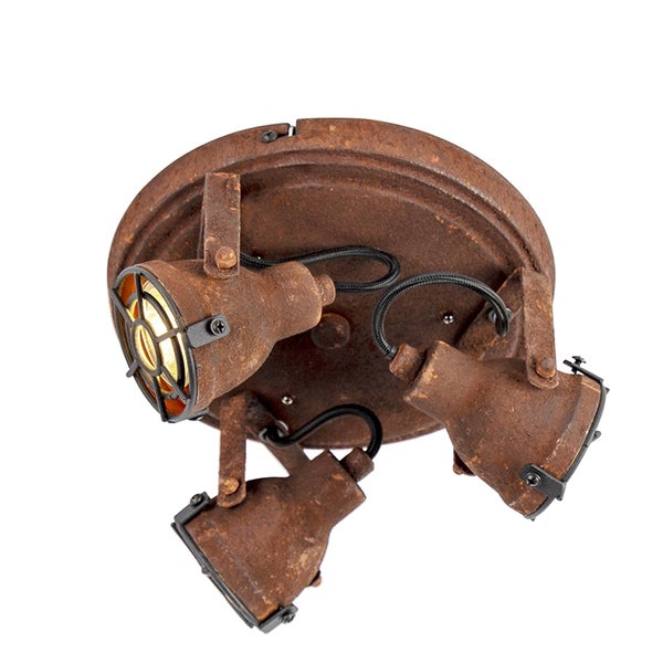 Deckenleuchte mit drei Strahlern im Vintage-Look