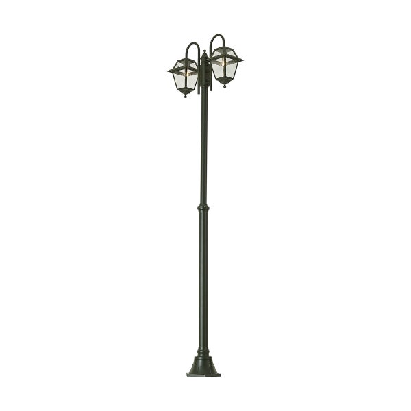 Zweiflammige Gartenlaterne aus Metall im klassischen Design für den Außenbereich