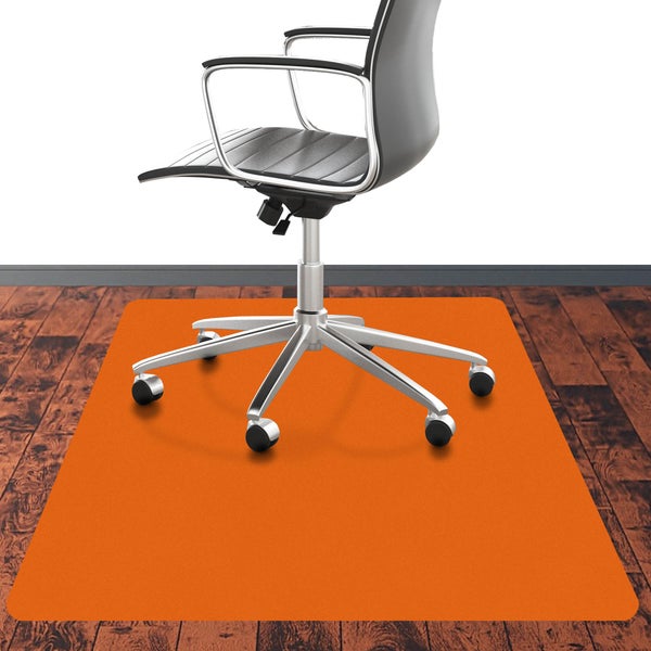 Bodenschutzmatte PE CHROMA - Orange - 116x150 cm - Hartboden - Bunte Schutzmatte als Unterlage für Bürostuhl