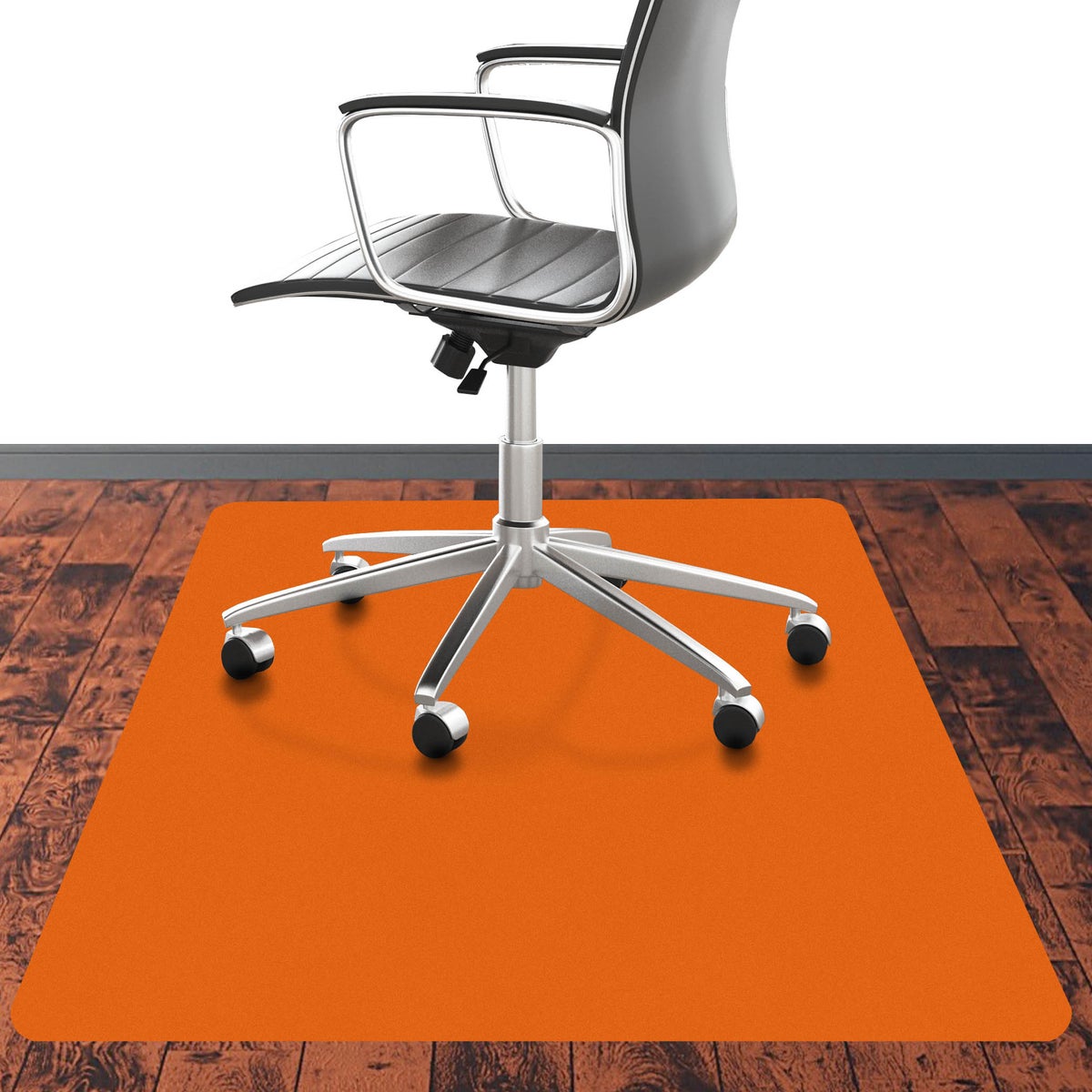 Bodenschutzmatte PE CHROMA - Orange - 90x120 cm - Hartboden - Bunte Schutzmatte als Unterlage für Bürostuhl
