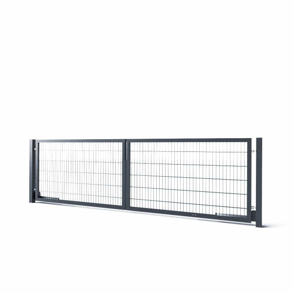 Doppeltor aus Metallgitter für Gartenzäune