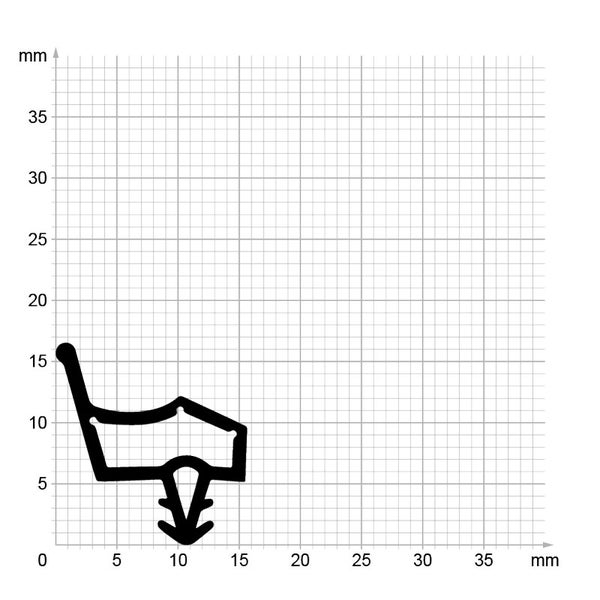Abmessungen einer Dichtung auf Millimeterpapier