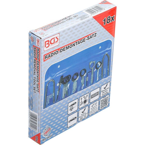 Werkzeugsatz in einem blauen Kunststoffkoffer