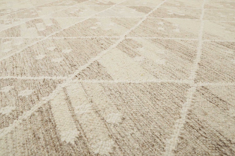 Kelim Teppich Beige Braun meliert aus Wolle Vermont Green Looop 160x230 cm