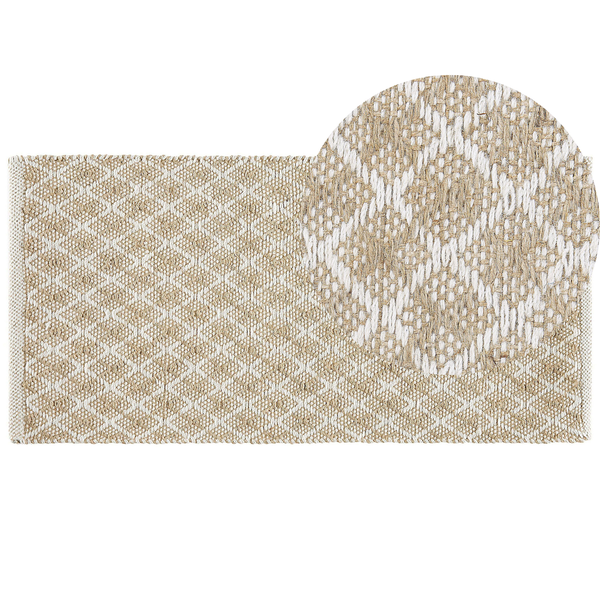 Teppich AKBEZ Hellbeige 50 x 80 cm Jute