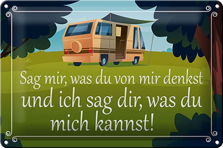 Blechschild Spruch 30x20cm sag mir was du von mir denkst