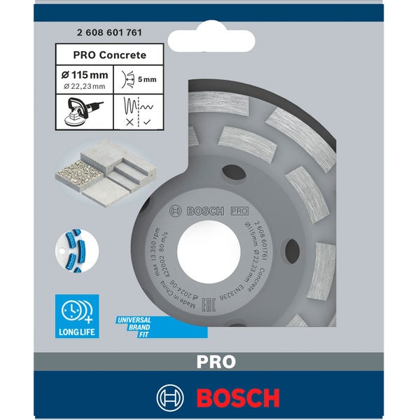 Bosch PRO Concrete Schleifkopf 50 x 115 mm 22,23 mm - 2608601761