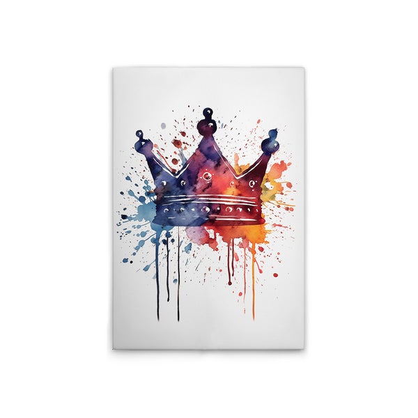 Leinwandbild mit Aquarellkrone