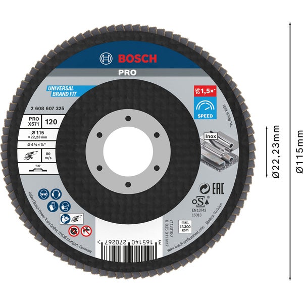 Bosch Pro Fiberscheibe Durchmesser 115 Millimeter