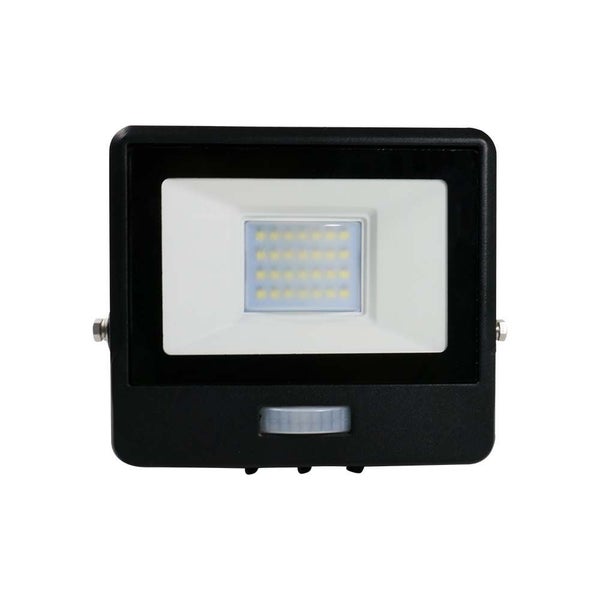 V-TAC VT-128S-B - LED-Flutlichtstrahler mit PIR-Sensor - Schwarz - Samsung - IP65 - 20W - 1510