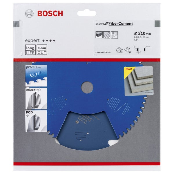 Bosch Logo Expert FiberCement Sägeblatt mit 210 Millimeter Durchmesser