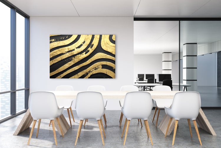 Canvas-Akustikbild mit sehr guten Schallabsorptions-Eigenschaften für eine gute Raumakustik 90x60cm AB00012