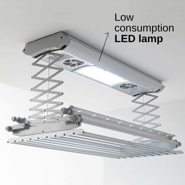 Wäschetrockner mit LED Lampe zur Deckenmontage