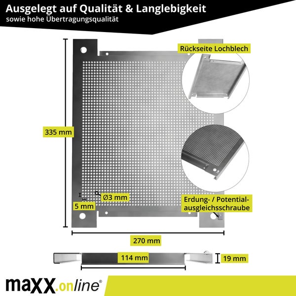 MaXX Online Lochblech mit Maßangaben