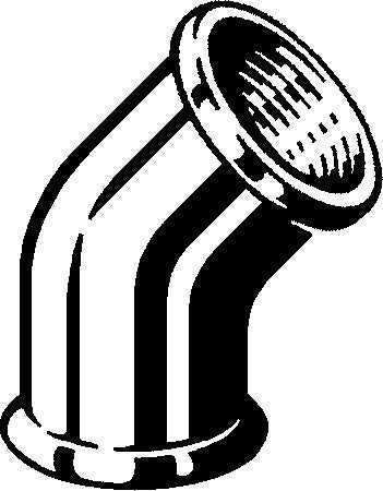 Illustrierter Rohrbogen für Installationen