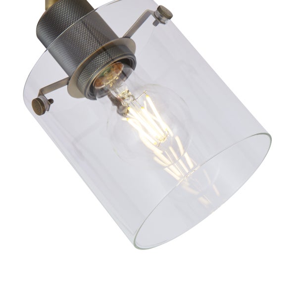 Glaslampe mit Leuchtmittel