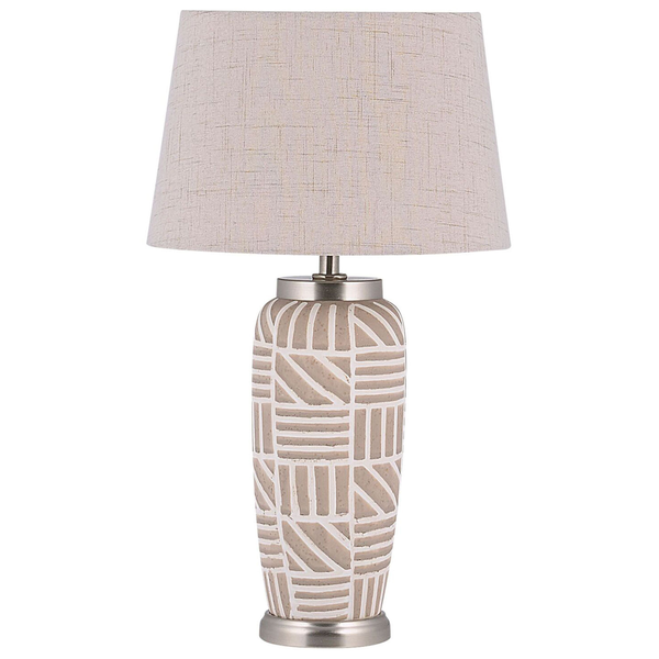 Tischleuchte TRAISEN Keramik Beige
