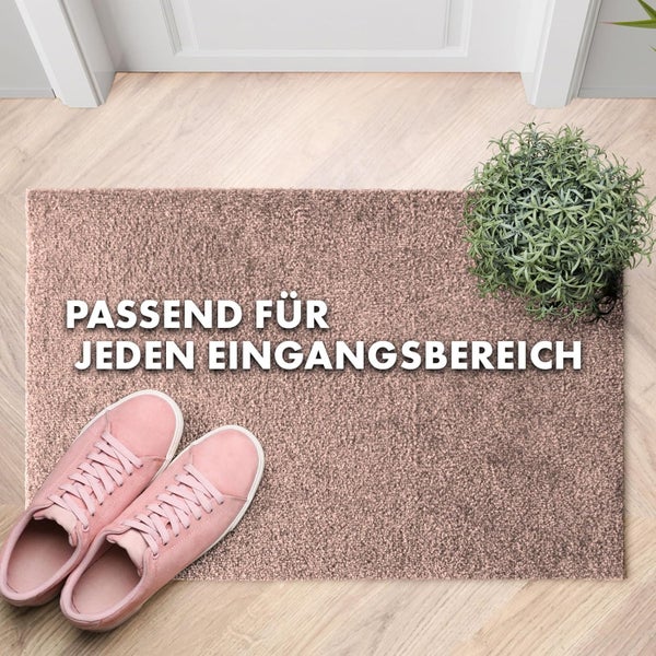 FLOORDIREKT Fußmatte Domenico - stilvolle & praktische Schmutzfangmatte - Hellbeige - 50 x 80 cm