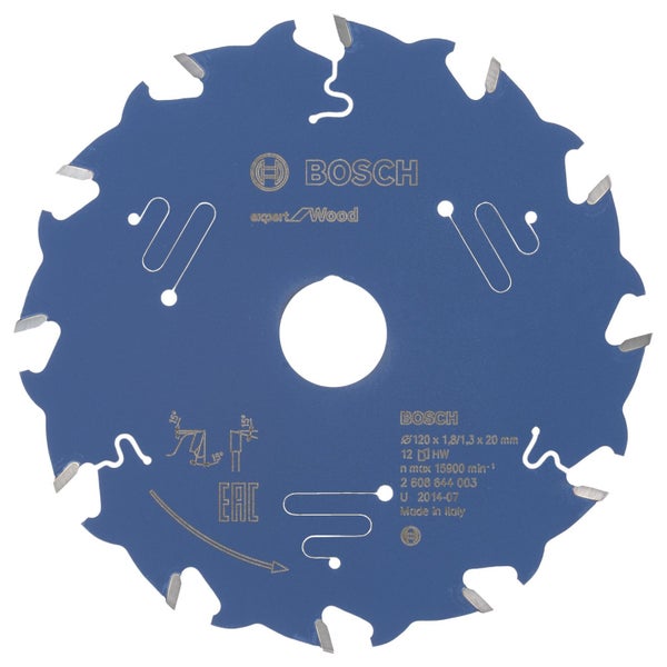 Bosch Kreissägeblatt Expert for Wood für Handkreissägen 120 x 20 x 1,8 mm 12 - 2608644003